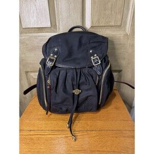 MZ Wallace Marlena backpack - Black nylon and leather, red interior and accents